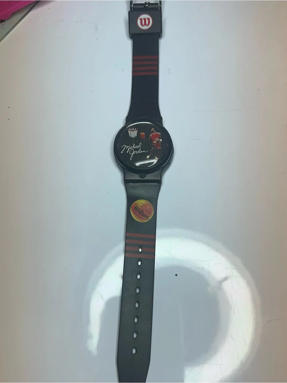 Black Basketball-Themed Men's Watch with Signature Dial
